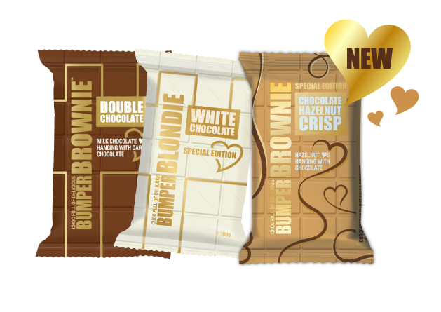 Bumper Brownie Range with the newest flavour - Chocolate Hazelnut Crisp
