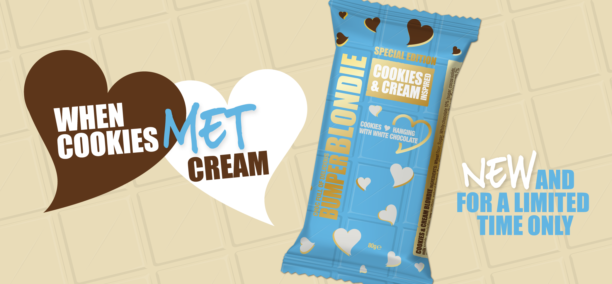 NEW Bumper Blondie Cookies & Cream